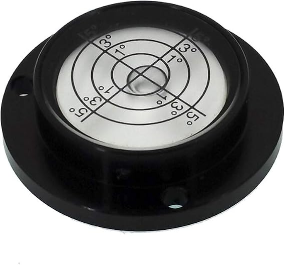 40x30x10mm universal level metal horizontal bubble horizontal flange with small mounting hole (Black and white)