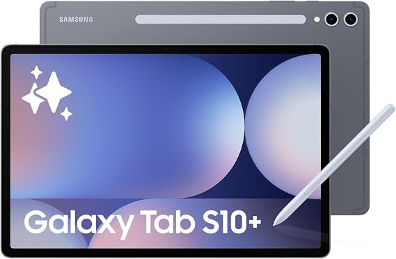 Samsung Galaxy Tab S10+ AI Tablet, Android Tablet, 12GB RAM, 512GB Storage, AMOLED Display, Anti-Reflection, S Pen Included, Moonstone Blue, (UK Version)