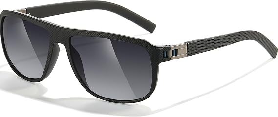 Gradient Brown Polarized Sunglasses for Men UV Protection Driving Square Sun Glasses Retro 70s Trendy Shades for Men