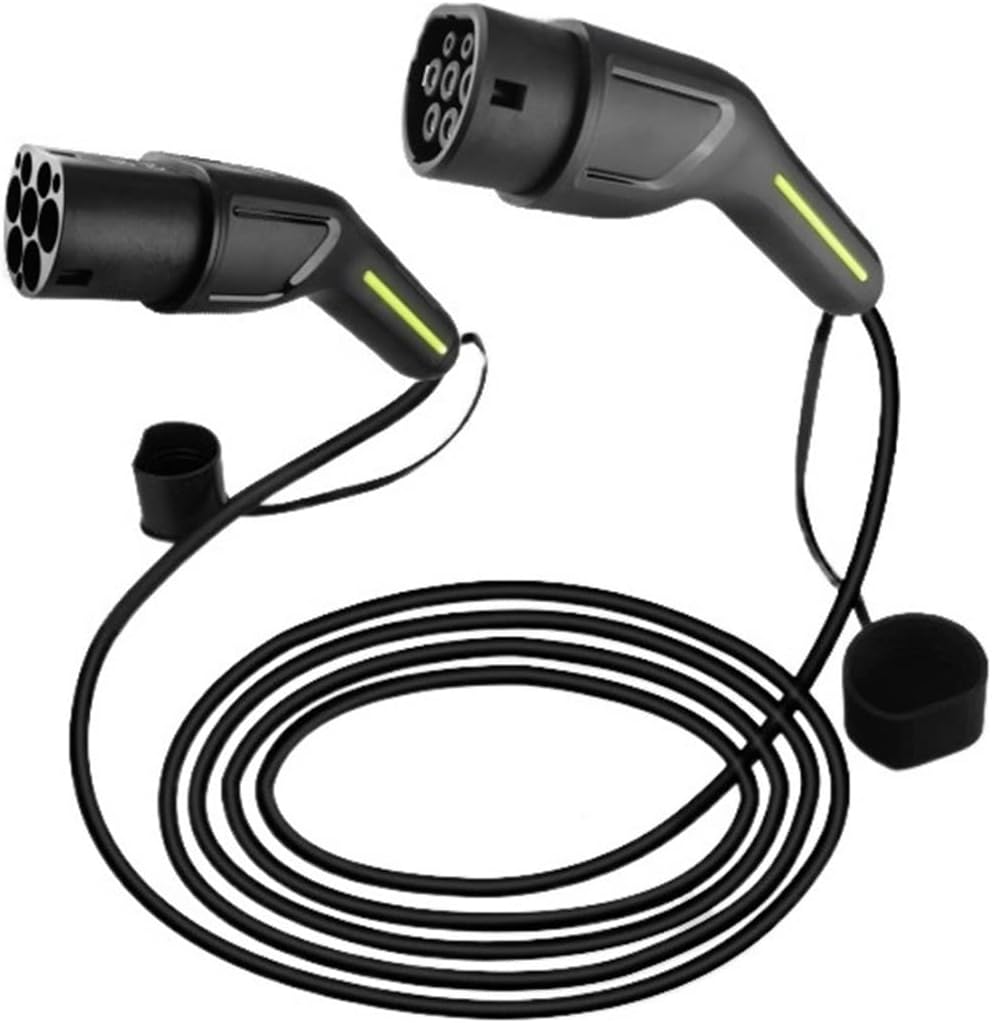 EV Charging Cable 32A 22KW Three Phase Electric Vehicle Cord For Car Charger Station Type 2 EVSE Female To Male Safe Charging(1Phase 32A 7KW)