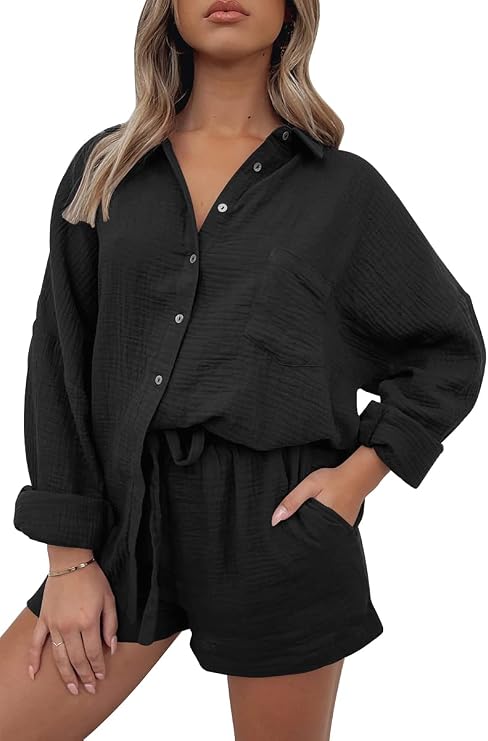 AUTOMET 2 Piece Sets For Women Lounge Wear Matching Two Piece Outfit