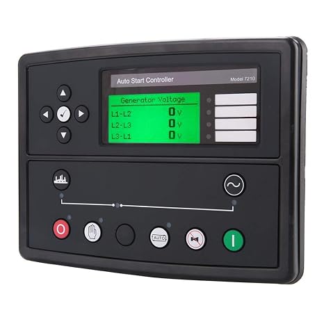 Generator Controller DSE7210, 3 Phase Sensing Power Monitoring Control Module with Load Balancing Timer, for Gasoline Engine