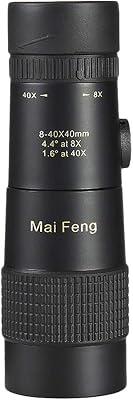 Binoculars for Adults, 4K 8-40x40mm High Telephoto Zoom Monocular Telescope with Low-Light-Level High Power Lightweight Telescope Without Tripod for Birdwatching Binoculars