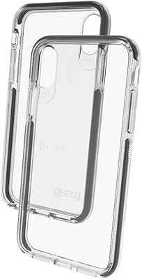 Gear4 Piccadilly Clear Case with Advanced Impact Protection [ Protected by D3O ], Slim, Tough Design for iPhone XXS Black IC8PICBLK
