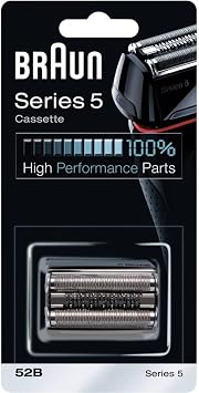 Braun 52B Series 5 Black/Silver Electric Shaver Replacement Foil & Cutter Cassette Cartridge Head