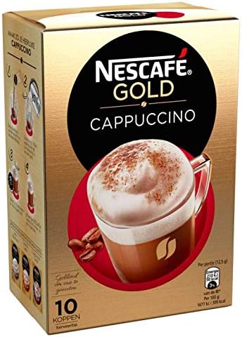 Nescafe | Instant Coffee | Cappuccino | 10 Sticks Per Pack 125gr/4.41oz