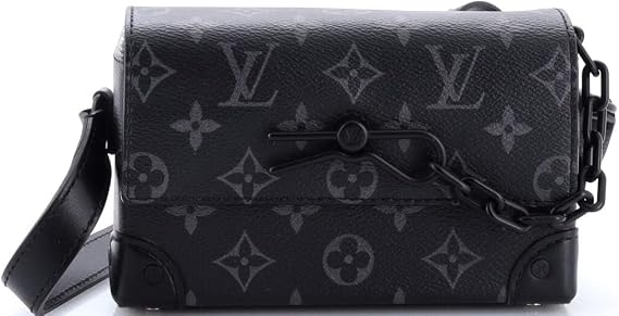 Pre-Loved Steamer Wearable Wallet Monogram Eclipse Canvas, Black