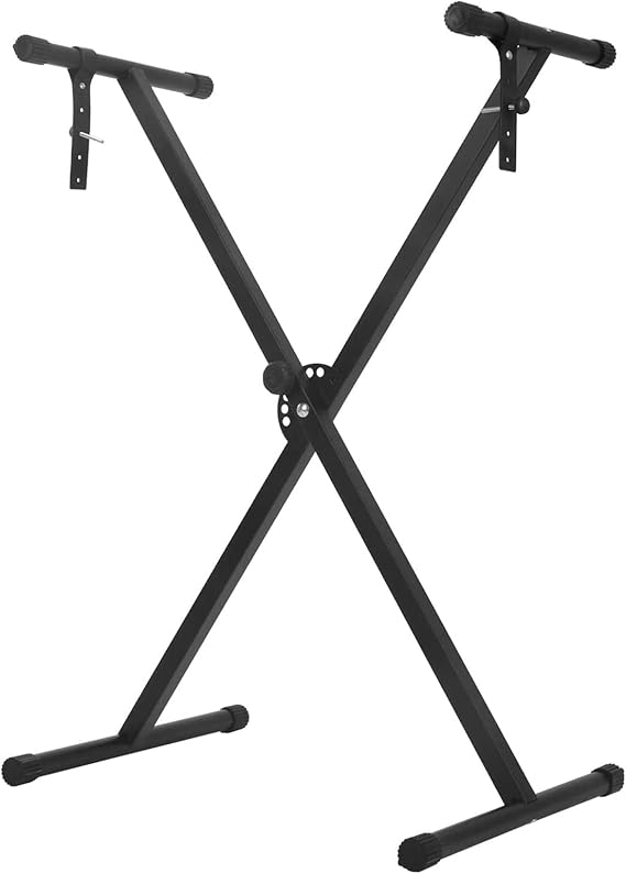 CROWNSHOP Keyboard Stand 1PC X Frame Adjustable 7 Height Positions 20kg