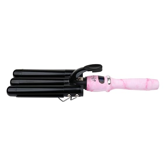 Aria Beauty The Waver - Hair Waver Tool for Beachy Boho and 90s Hollywood Glam Waves - Suitable for All Hair Types - Pink Marble - 1 pc