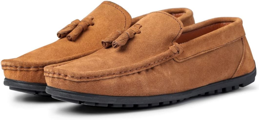 Ducavelli Fransen Genuine Leather Mens Casual Shoes, Loafer Shoes, Lightweight Shoes, Tasseled Loafer, Suede Shoes