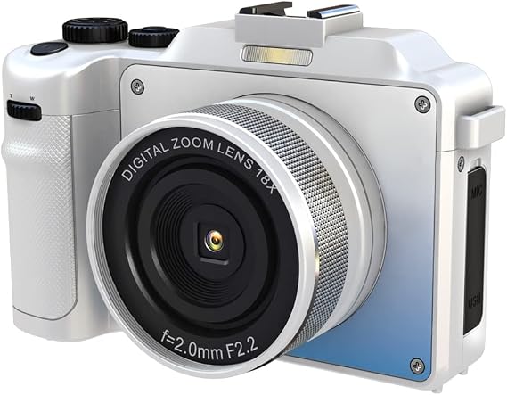 Digital Cameras for Photography 4K 48MP Vlogging Camera Autofocus Digital Camera with 18X Digital Zoom Point and Shoot Digital Cameras with 32GB Card