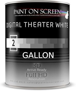 S1 Ultimate Contrast Projector Screen Paint | Single-Coat Projector Screen Paint For Perfect 1080 HD &amp;amp;amp; 4K UHD Clarity | Designed For High-End Home Entertainment Spaces | 1 Gallon