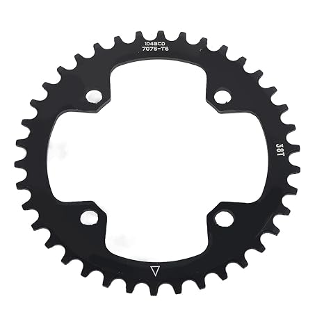 Bike Round Chainring, 32/34/36/38T BCD 104 Mountain Bike Single Speed Chainring Suitable for Road Bike Mountain Bike
