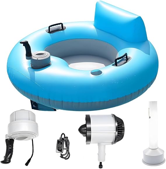 Electric Floating Chair Motorized Pool Float Inflatable Motorized Pool Lounger Quick Setup Allows Instant Enjoyment During Summers Allows To Enjoy