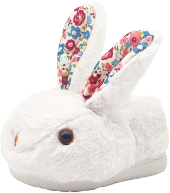 Children's Little Rabbit Cotton Slippers Cute Bunny Cartoon Slipper Fall Winter Warm Cover Heels Baby Home Shoes