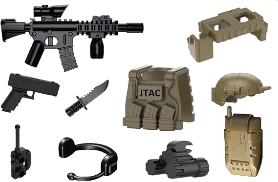 Battle Brick Battle Bag JTAC Weapons Pack Compatible with LEGO Minifigs
