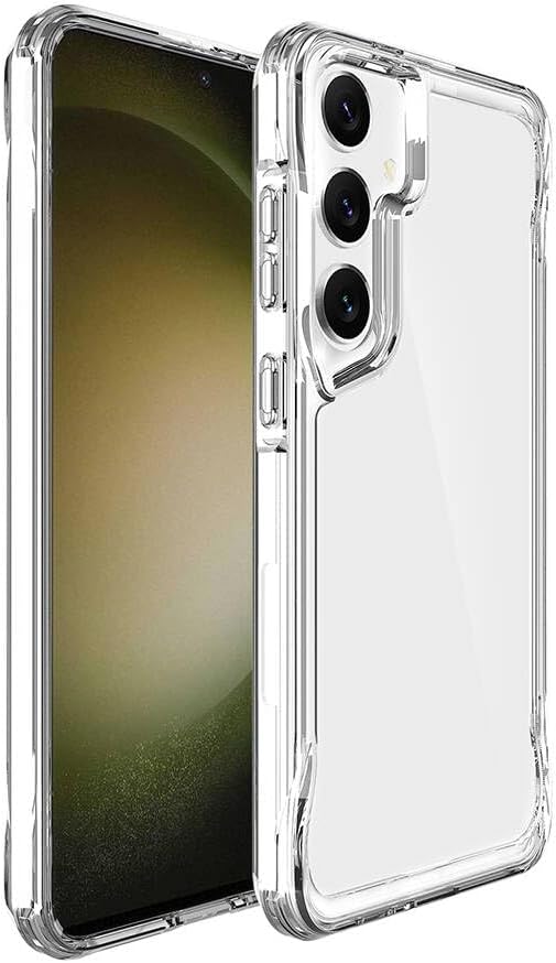 Ultra Crystal Edges Soft Back Hard Full Protective Silicone Case Compatible with URUCHI iPhone 16 Pro Transparent, 6.3 Inch