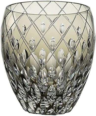 Kagami Crystal Edo Kiriko traditional craftsman Shinozaki Hideaki shochu rock glass Black T682-2641-BLK (japan import)