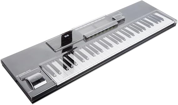 Decksaver Cover for Native Instruments Komplete Kontrol S61 MK2 - Super-Durable Polycarbonate Protective lid in Smoked Clear Colour, Made in The UK