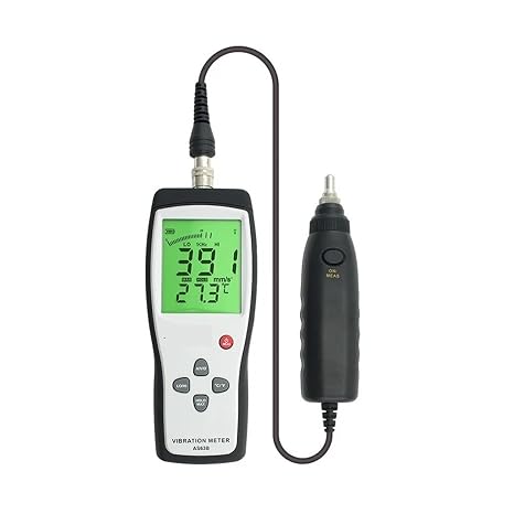 AS63B Digital Vibration Meter Vibrometer Handheld Tester with acceleration velocity measurement for HVAC, Motors