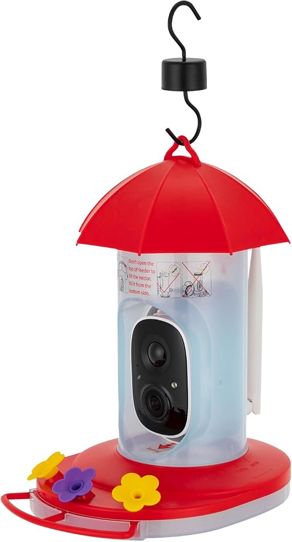 Hummingbird Feeder with Camera, Free AI Forever Birds Identification Live View 1080P HD 2 in 1 Camera Bird Feeder, Smart Bird Feeder for Family and Friends Ideal Gift for Bird Lover