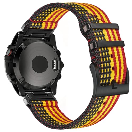 26MM watch band Compatible Fenix 5X Plus Bands Fenix 7X Sport Nylon Replacement Watch Strap for Garmin Fenix 5XFenix 5X PlusFenix 6XFenix 6X ProFenix 3HRDescent MK1D2 Delta PXD2 Charlie
