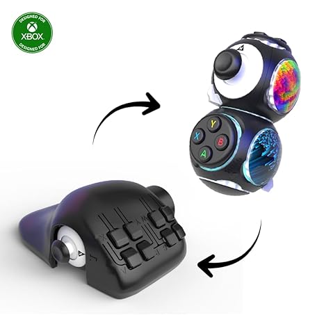 ByoWave Proteus Builder One-Handed Gaming Controller for PC, Steam Deck & Xbox Series X|S Advanced Remapping & Macro Buttons, RGB Lighting, Ergonomic 3D Printed Shell Neonpixels Limited Edition