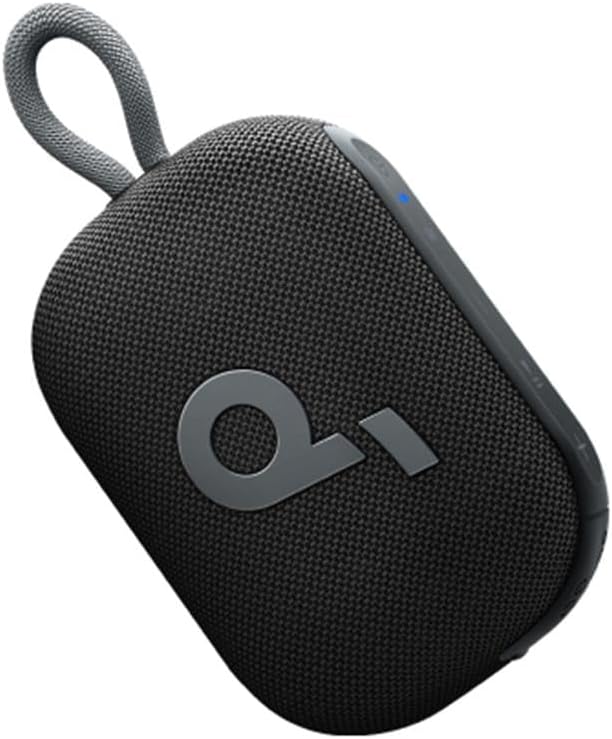 Soundcore by Anker, Select 4 Go, 20 Hours Ultra playback time, 5W Powerful Sound, IP67 Full Protection and Floating, Lightweight and strap design, Easy to carry anywhere, Wireless Stereo Matching TWS, Black