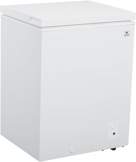 ARCTIC CHEF RFRF450-AMZ, 5.1 Cubic Foot Chest, Deep Freezer Cold Storage for Food, White