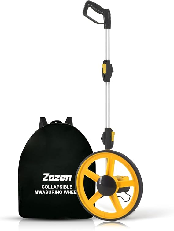 Zozen Distance Measuring Wheel, Imperial, Double Folding Portable Roller
