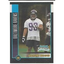 Anthony Weaver 2002 Bowman Chrome Refractor #476/500 Baltimore Ravens Rookie Card #126