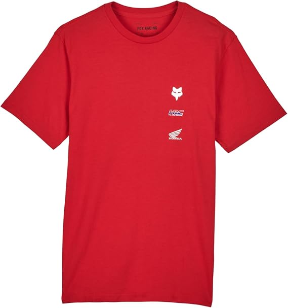 Fox Racing Mens Fox X Honda Premium Short Sleeve Tee Ii Flame Red