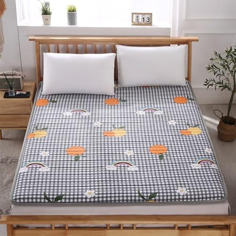 Japanese Futon Mattress, Foldable Portable Camping Mattress, Breathable Rolling Curtain Mattress, Soft Futon Sleeping Mat, Student Dormitory Mattress