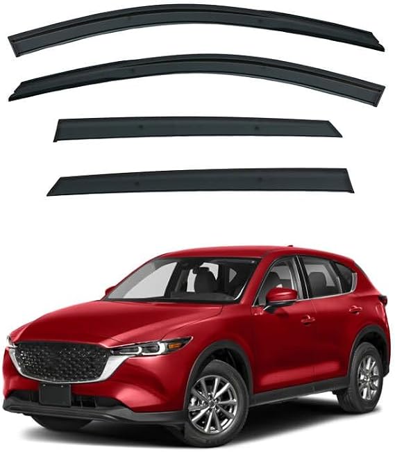 4pcs JDM Window Visors Rain Guards for 2017-2025 Mazda CX-5 CX5