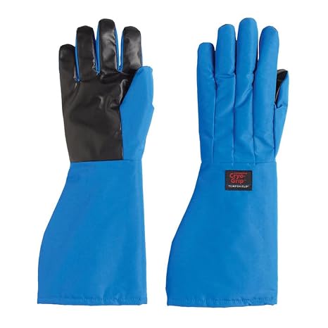 Tempshield CGSHMWP Waterproof Cryo-Grip Glove, Blue, Shoulder Length, Medium