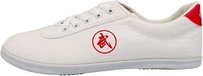 Tai Chi Martial Arts Shoes,Kung Fu Shoes,Boxing Taekwondo Training Shoes for Kids Men Women Canvas Non Slip Kung Fu ShoesSize:3623cm,Color:White
