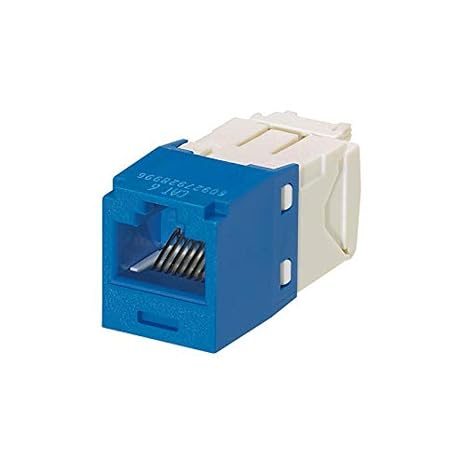 Panduit CJ688TGBU Mini-Com TX6 Plus Cat6 RJ45 Jack Module, Blue, 24-Pack | Toolless Install, T568A/T568B Wiring, Polycarbonate Body, Phosphor Bronze Contacts, RoHS Compliant, Exceeds Industry Specs