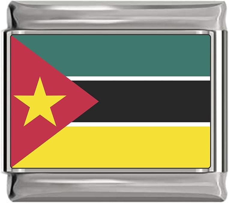 Mozambique Flag Italian Charm