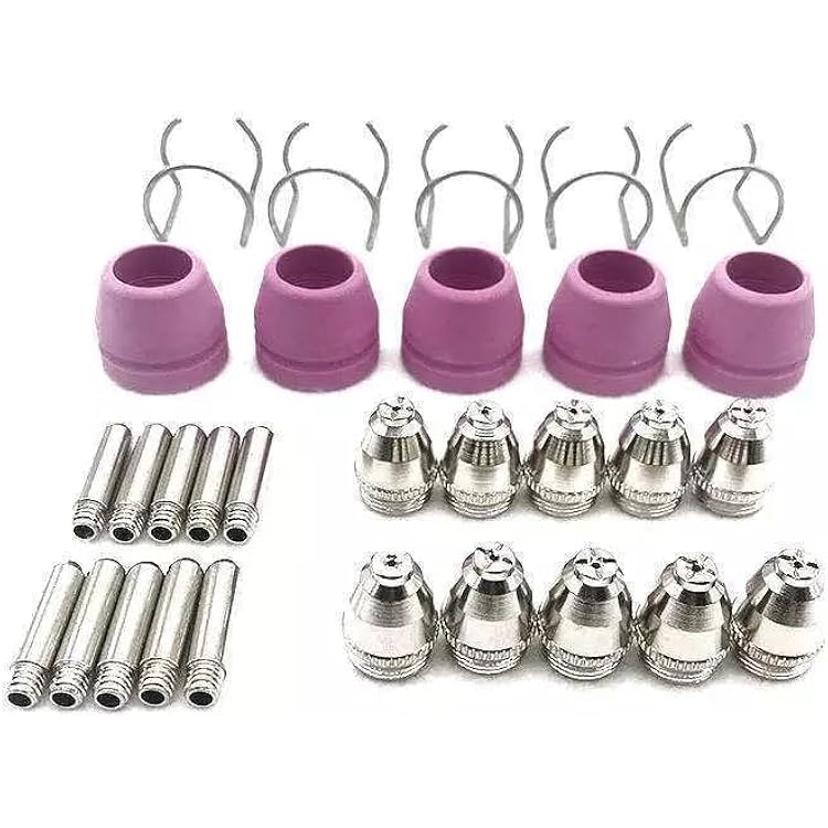 Compatible with CHICAGO ELECTRIC 58605 20A Plasma Cutter Parts 59184 Electrodes 59183 Tips Nozzles 30-PK Kit support