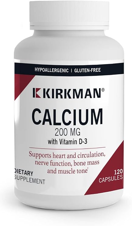 Kirkman Purest Calcium, 200 mg, 120 Veg Capsules