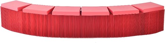 Paper Accordion Folding Telescopic Bench, Creative Design Bench, Folding Paper Stool Sofa Chair, Paper Relaxing Footrest, Suitable for Office, Reception Room, Living Room and Shopping Mall