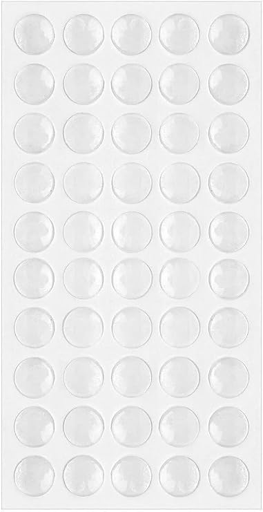 Silikon Yapışkanlı Sünger, Çekmece ve Dolap Kapağı Ses Stoperi, Beyaz, 9mm x 1.6mm, 50'li Set