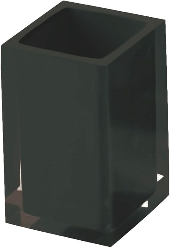 Gedy RA98-14 Rainbow Square Toothbrush Holder, Black