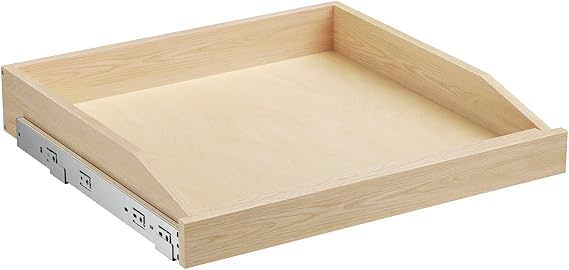 LOVMOR Single Pull Out Cabinet Organizer 2212W x 21D, Soft Close Slide Out Drawer Storage Shelves for Kitchen, Wood Cabinet Shelf Pull-Out Organizer Storage for Base Cabinets