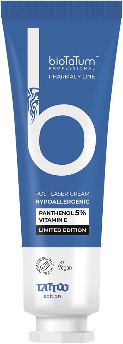 Post laser cream - Tattoo Removal Aftercare Cream with Provitamin B5 & Vitamin E – Balm for Skin Recovery After Laser Tattoo Removal - Reduces Redness & Scarring