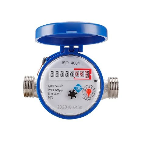 Water Meter,Digital Display Combination Water Meter,Track Water Usage Flow Rate, for Homes,Gardens