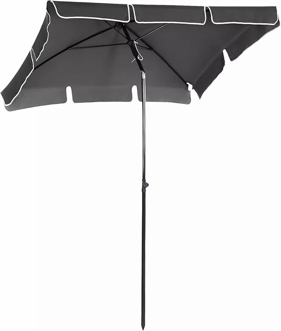 Sun Umbrella Beach Umbrella Portable Outdoor Table Umbrella Umbrella Outdoor Patio Patio Umbrellas Beach Umbrella for Sand Adjustable Angle Grey