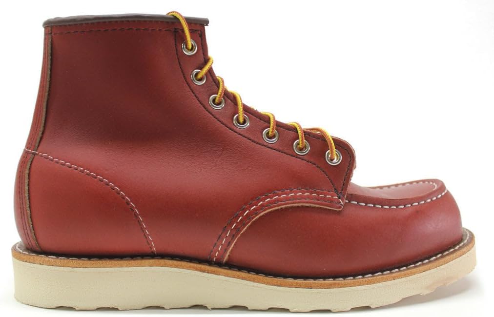 Red Wing Mens 6 Inch Classic Moc Toe Leather Oro Russet Boots 9.5 UK