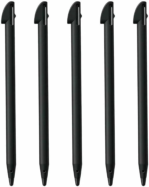 Black 5Pcs Plastic Touch Screen Pen Stylus Replacement for Wii U WIIU Gamepad Console Stylus Pen