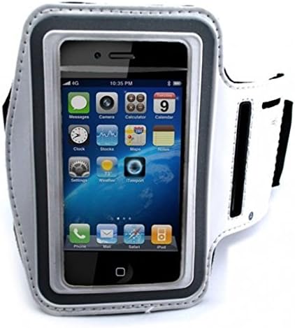 White Neoprene Sports Workout Arm-band Strap Case Fitness Running Gym Carrying Cover for Ipod Touch 2nd Gen - Ipod Touch 3rd Gen - Ipod Touch 4th Gen